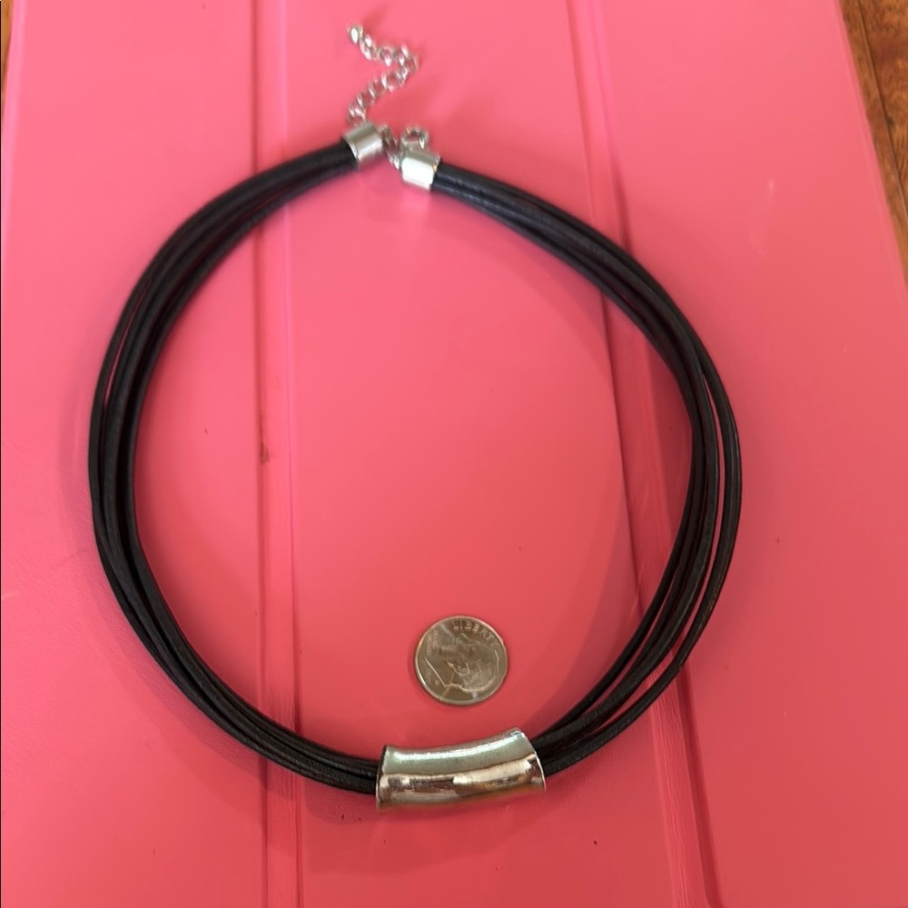 Liberty Black and Silver Multi-Strand Necklace